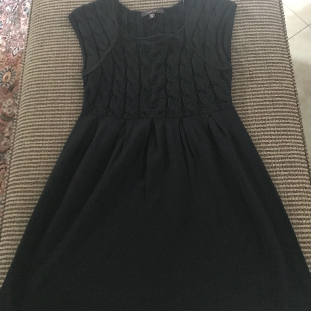 Black cable Knit Sweater Dress